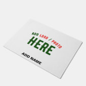 MODERNE, STYLISCH ZOLLBARE WEISSE, ÜBERPRÜFT MARKI FUßMATTE (Schrägansicht)