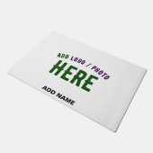 MODERNE, STYLISCH ZOLLBARE WEISSE, ÜBERPRÜFT MARKI FUßMATTE (Schrägansicht)