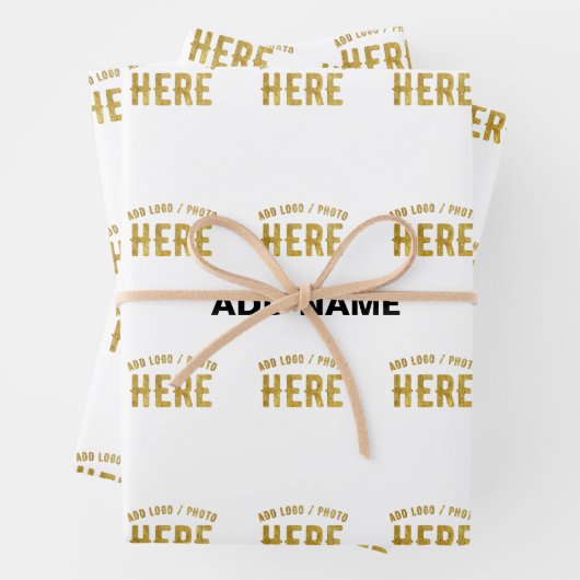 MODERNE, STYLISCH ZOLLBARE WEISSE, ÜBERPRÜFT MARKI GESCHENKPAPIER SET (Beispiel)