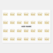 MODERNE, STYLISCH ZOLLBARE WEISSE, ÜBERPRÜFT MARKI GESCHENKPAPIER SET (Vorderseite 3)