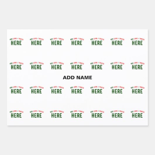 MODERNE, STYLISCH ZOLLBARE WEISSE, ÜBERPRÜFT MARKI GESCHENKPAPIER SET (Vorderseite)