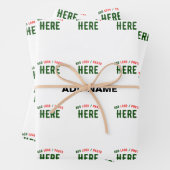 MODERNE, STYLISCH ZOLLBARE WEISSE, ÜBERPRÜFT MARKI GESCHENKPAPIER SET (Beispiel)