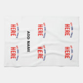 MODERNE, STYLISCH ZOLLBARE WEISSE, ÜBERPRÜFT MARKI GESCHIRRTUCH (Horizontal)