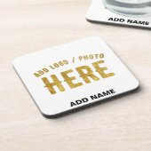 MODERNE, STYLISCH ZOLLBARE WEISSE, ÜBERPRÜFT MARKI GETRÄNKEUNTERSETZER (Linke Seite)