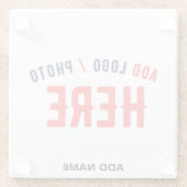 MODERNE, STYLISCH ZOLLBARE WEISSE, ÜBERPRÜFT MARKI GLASUNTERSETZER (Rückseite)