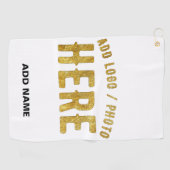 MODERNE, STYLISCH ZOLLBARE WEISSE, ÜBERPRÜFT MARKI GOLFHANDTUCH (Horizontal)