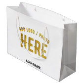 MODERNE, STYLISCH ZOLLBARE WEISSE, ÜBERPRÜFT MARKI GROßE GESCHENKTÜTE (Rückseite Schrägansicht)