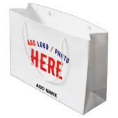 MODERNE, STYLISCH ZOLLBARE WEISSE, ÜBERPRÜFT MARKI GROßE GESCHENKTÜTE (Rückseite Schrägansicht)