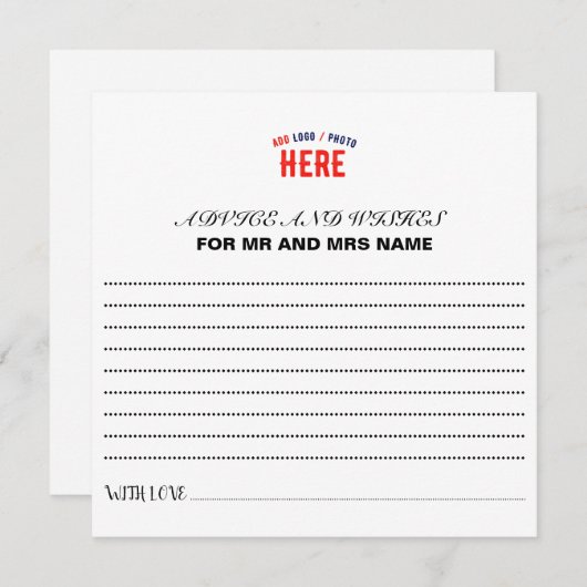 MODERNE, STYLISCH ZOLLBARE WEISSE, ÜBERPRÜFT MARKI HINWEISKARTE (Vorne/Hinten)