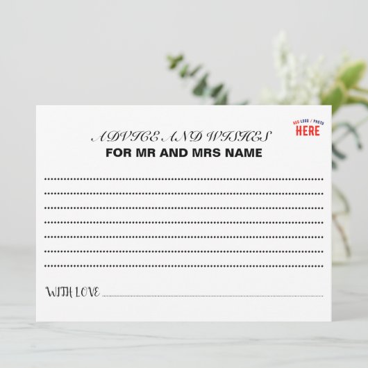 MODERNE, STYLISCH ZOLLBARE WEISSE, ÜBERPRÜFT MARKI HINWEISKARTE (Stehend Vorderseite)