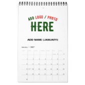 MODERNE, STYLISCH ZOLLBARE WEISSE, ÜBERPRÜFT MARKI KALENDER (Jan 2027)