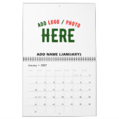 MODERNE, STYLISCH ZOLLBARE WEISSE, ÜBERPRÜFT MARKI KALENDER (Jan 2027)