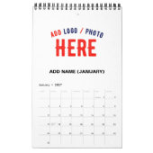 MODERNE, STYLISCH ZOLLBARE WEISSE, ÜBERPRÜFT MARKI KALENDER (Jan 2027)