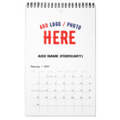 MODERNE, STYLISCH ZOLLBARE WEISSE, ÜBERPRÜFT MARKI KALENDER (Feb 2027)