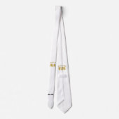 MODERNE, STYLISCH ZOLLBARE WEISSE, ÜBERPRÜFT MARKI KRAWATTE (Rückseite)