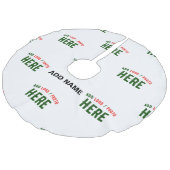 MODERNE, STYLISCH ZOLLBARE WEISSE, ÜBERPRÜFT MARKI LEINENIMITAT WEIHNACHTSBAUMDECKE (Schrägansicht)