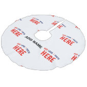 MODERNE, STYLISCH ZOLLBARE WEISSE, ÜBERPRÜFT MARKI LEINENIMITAT WEIHNACHTSBAUMDECKE (Schrägansicht)