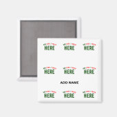 MODERNE, STYLISCH ZOLLBARE WEISSE, ÜBERPRÜFT MARKI MAGNET (Vorderseite/Rückseite)