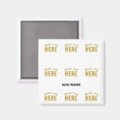 MODERNE, STYLISCH ZOLLBARE WEISSE, ÜBERPRÜFT MARKI MAGNET (Vorderseite/Rückseite)