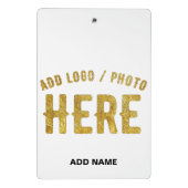 MODERNE, STYLISCH ZOLLBARE WEISSE, ÜBERPRÜFT MARKI MINI KLEMMBRETT (Rückseite)