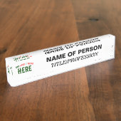 MODERNE, STYLISCH ZOLLBARE WEISSE, ÜBERPRÜFT MARKI NAMENSPLAKETTE (Seite)