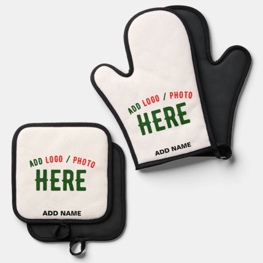 MODERNE, STYLISCH ZOLLBARE WEISSE, ÜBERPRÜFT MARKI OFENHANDSCHUH & Topflappen-Set (Vorderseite/Rückseite)