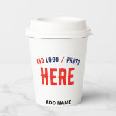 MODERNE, STYLISCH ZOLLBARE WEISSE, ÜBERPRÜFT MARKI PAPPBECHER (Rückseite)