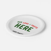 MODERNE, STYLISCH ZOLLBARE WEISSE, ÜBERPRÜFT MARKI PAPPTELLER (Schrägansicht)