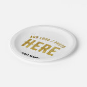 MODERNE, STYLISCH ZOLLBARE WEISSE, ÜBERPRÜFT MARKI PAPPTELLER (Schrägansicht)