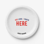 MODERNE, STYLISCH ZOLLBARE WEISSE, ÜBERPRÜFT MARKI PAPPTELLER (Vorderseite)