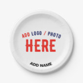 MODERNE, STYLISCH ZOLLBARE WEISSE, ÜBERPRÜFT MARKI PAPPTELLER (Vorderseite)