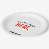 MODERNE, STYLISCH ZOLLBARE WEISSE, ÜBERPRÜFT MARKI PAPPTELLER (Schrägansicht)