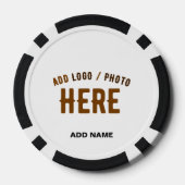 MODERNE, STYLISCH ZOLLBARE WEISSE, ÜBERPRÜFT MARKI POKERCHIPS (Rückseite)