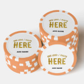 MODERNE, STYLISCH ZOLLBARE WEISSE, ÜBERPRÜFT MARKI POKERCHIPS (Stapel)