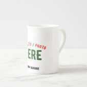 MODERNE, STYLISCH ZOLLBARE WEISSE, ÜBERPRÜFT MARKI PORZELLANTASSE (Vorderseite Rechts)