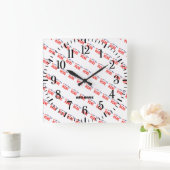 MODERNE, STYLISCH ZOLLBARE WEISSE, ÜBERPRÜFT MARKI QUADRATISCHE WANDUHR (Zuhause)