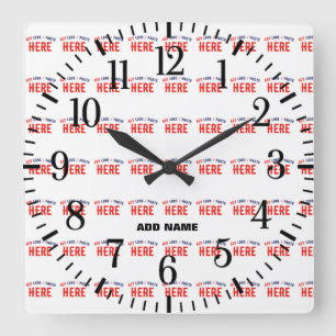 MODERNE, STYLISCH ZOLLBARE WEISSE, ÜBERPRÜFT MARKI QUADRATISCHE WANDUHR