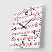 MODERNE, STYLISCH ZOLLBARE WEISSE, ÜBERPRÜFT MARKI QUADRATISCHE WANDUHR (Winkel)