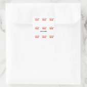 MODERNE, STYLISCH ZOLLBARE WEISSE, ÜBERPRÜFT MARKI QUADRATISCHER AUFKLEBER (Tasche)