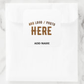 MODERNE, STYLISCH ZOLLBARE WEISSE, ÜBERPRÜFT MARKI QUADRATISCHER AUFKLEBER (Tasche)