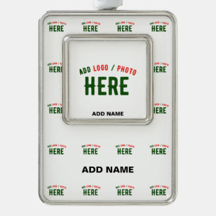 MODERNE, STYLISCH ZOLLBARE WEISSE, ÜBERPRÜFT MARKI Rahmen-Ornament SILBER