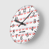 MODERNE, STYLISCH ZOLLBARE WEISSE, ÜBERPRÜFT MARKI RUNDE WANDUHR (Winkel)