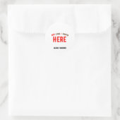 MODERNE, STYLISCH ZOLLBARE WEISSE, ÜBERPRÜFT MARKI RUNDER AUFKLEBER (Tasche)