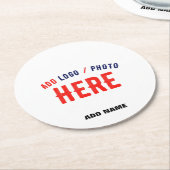 MODERNE, STYLISCH ZOLLBARE WEISSE, ÜBERPRÜFT MARKI RUNDER PAPPUNTERSETZER (Angewinkelt)