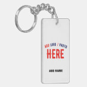 MODERNE, STYLISCH ZOLLBARE WEISSE, ÜBERPRÜFT MARKI SCHLÜSSELANHÄNGER (Vorderseite links)