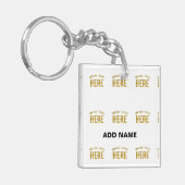 MODERNE, STYLISCH ZOLLBARE WEISSE, ÜBERPRÜFT MARKI SCHLÜSSELANHÄNGER (Vorderseite links)