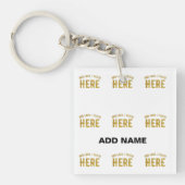 MODERNE, STYLISCH ZOLLBARE WEISSE, ÜBERPRÜFT MARKI SCHLÜSSELANHÄNGER (Vorderseite)