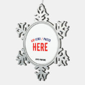 MODERNE, STYLISCH ZOLLBARE WEISSE, ÜBERPRÜFT MARKI SCHNEEFLOCKEN Zinn-Ornament (Rechts)