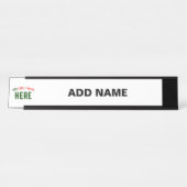 MODERNE, STYLISCH ZOLLBARE WEISSE, ÜBERPRÜFT MARKI SCHREIBTISCHNAMENSPLAKETTE (Vorderseite )