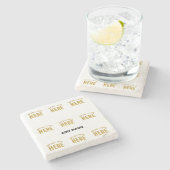 MODERNE, STYLISCH ZOLLBARE WEISSE, ÜBERPRÜFT MARKI STEINUNTERSETZER (Seitenansicht)